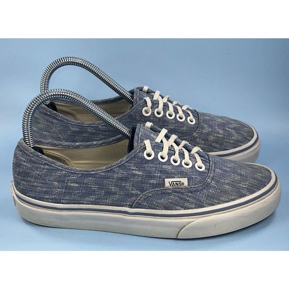 Vans Shoes - Vans Off The Wall Coral Denim Blue Low Skate Sneakers TB9C Women’s Size 8